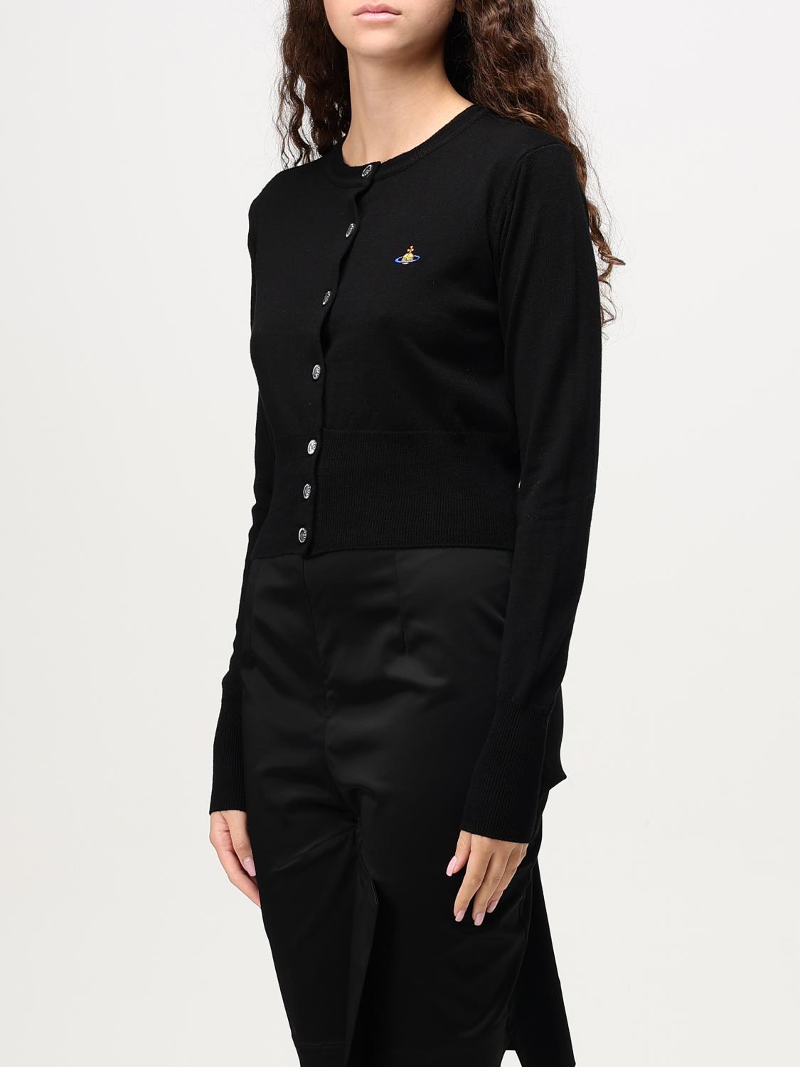 Orb logo-embroidered wool cardigan - Black