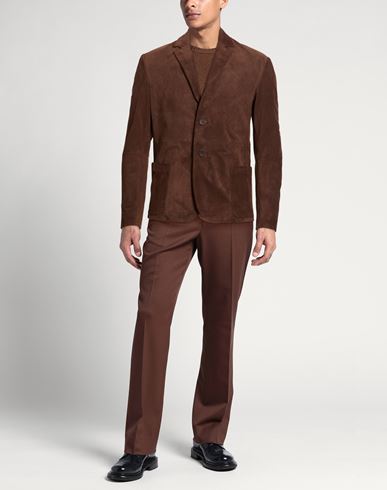 Man Blazer Brown Size S Leather