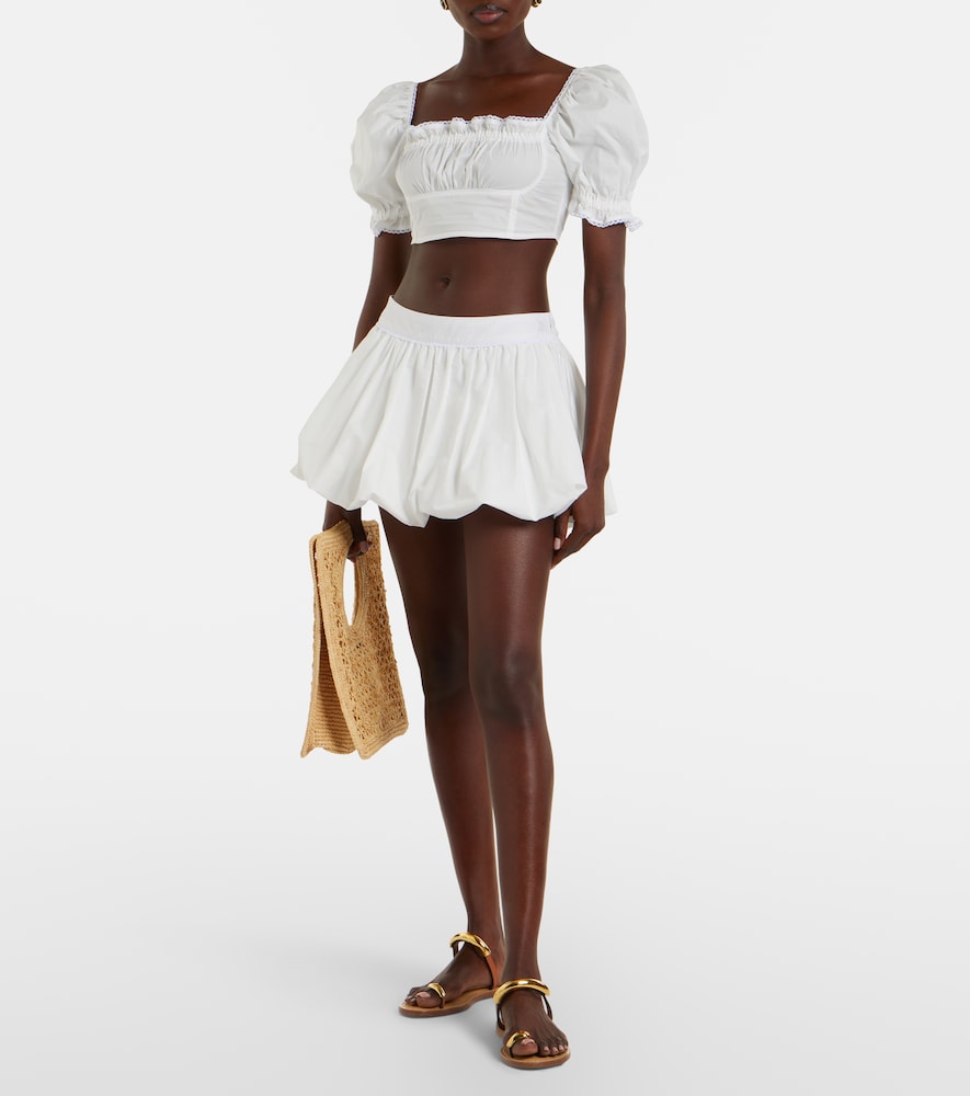 Micaela cotton poplin miniskirt
