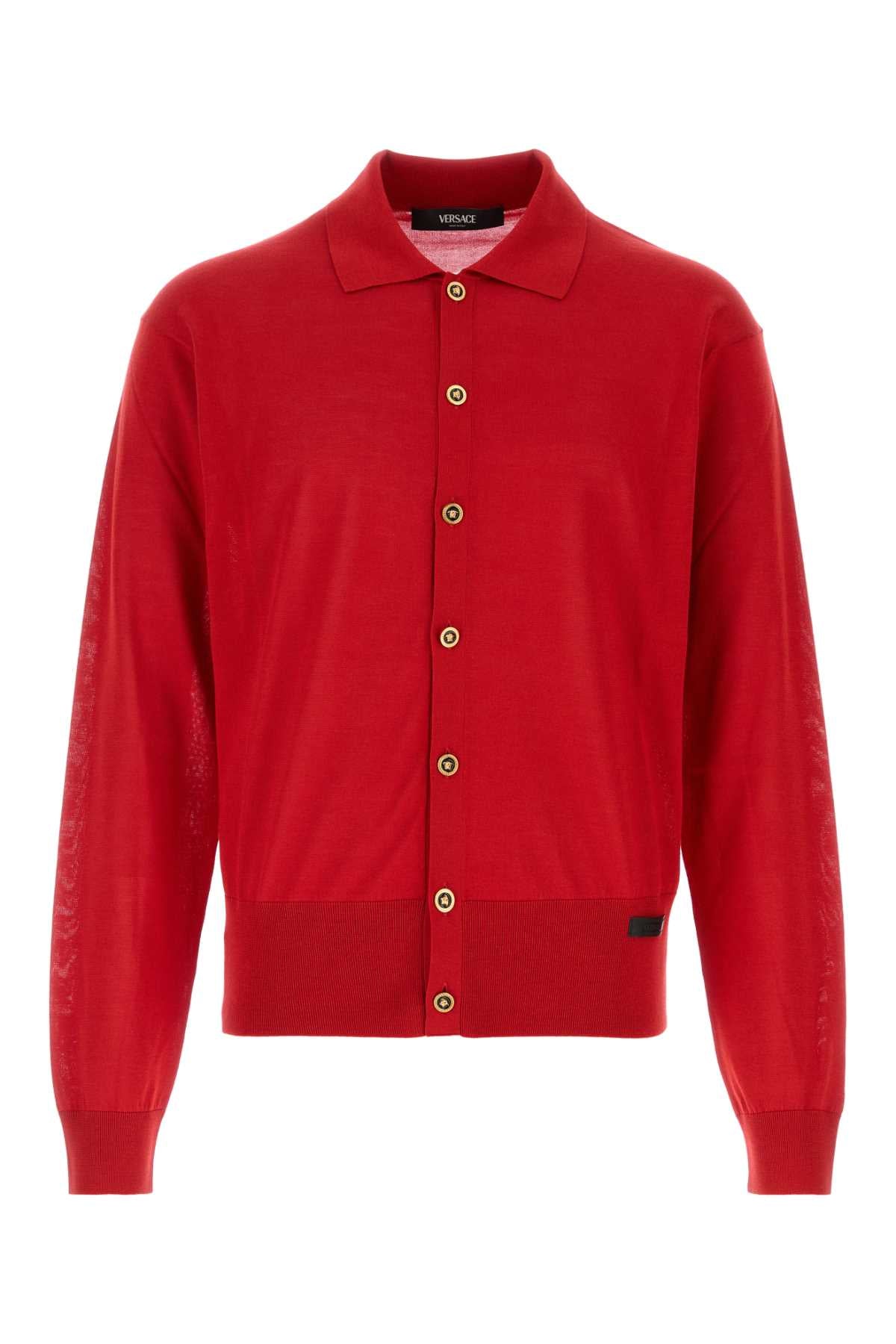 Sweater Cardigan — Red