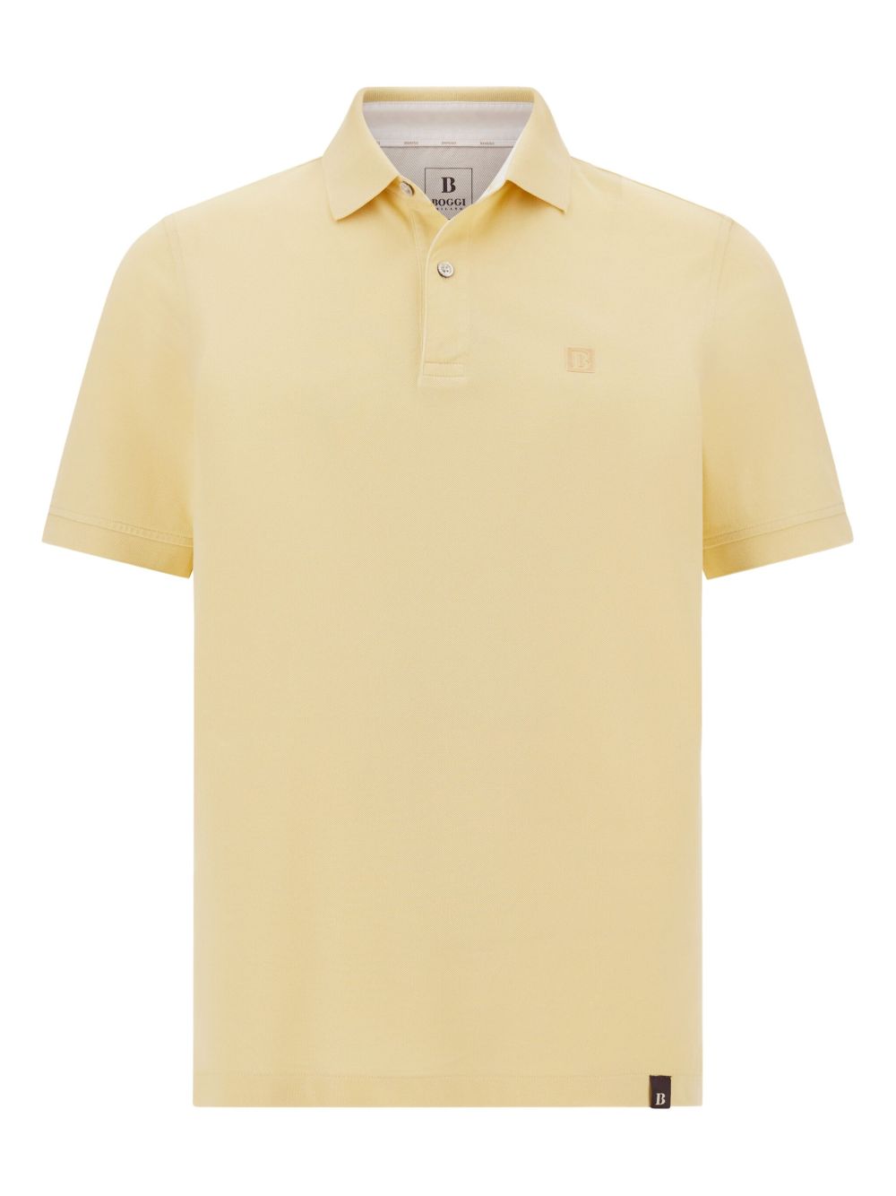 Boggi Milano cotton piqué polo shirt - Yellow
