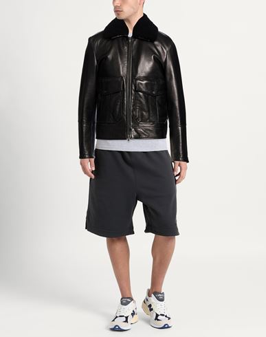 Man Jacket Black Size 38 Ovine leather