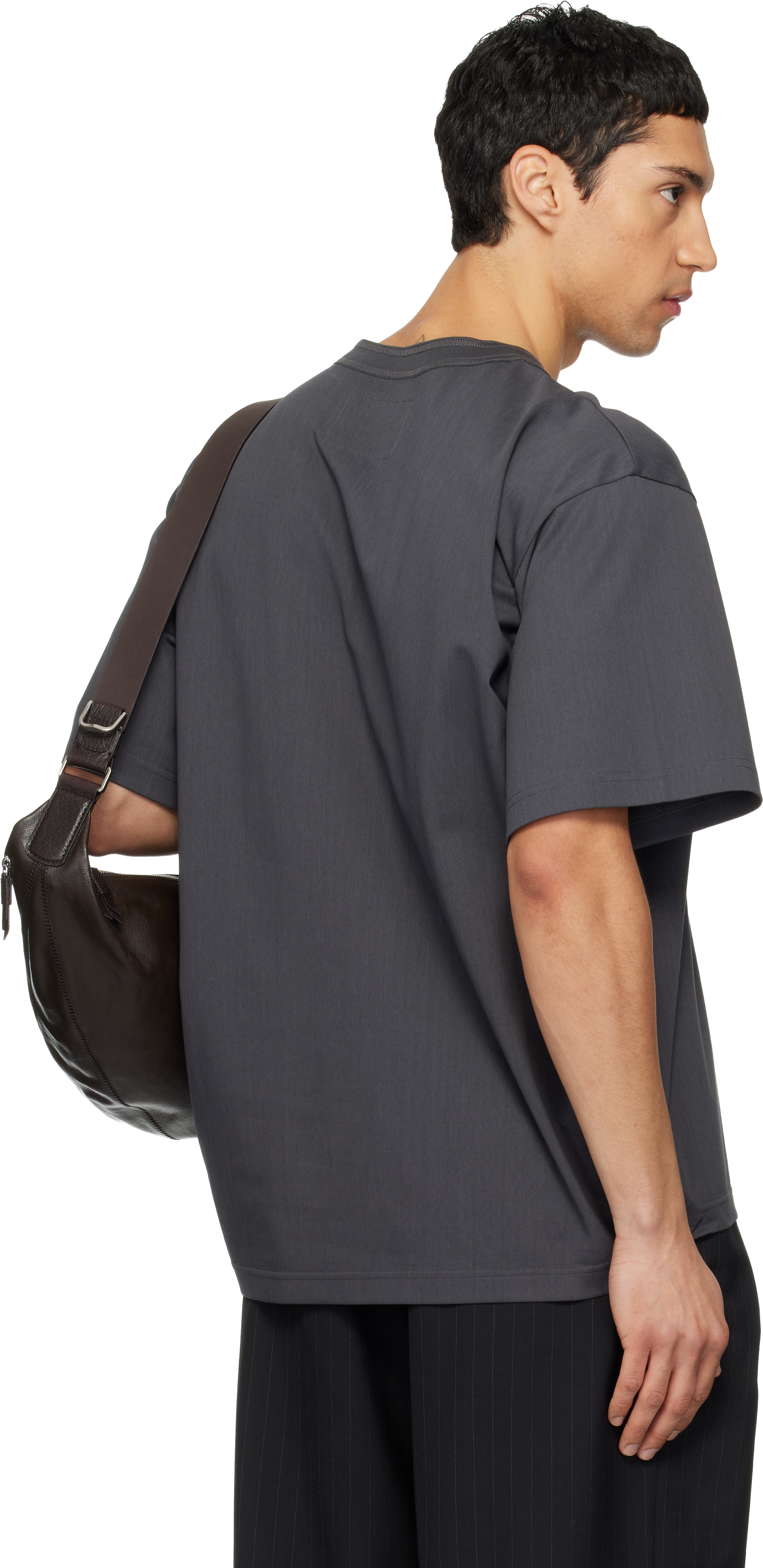 Gray Cotton Jersey T-shirt