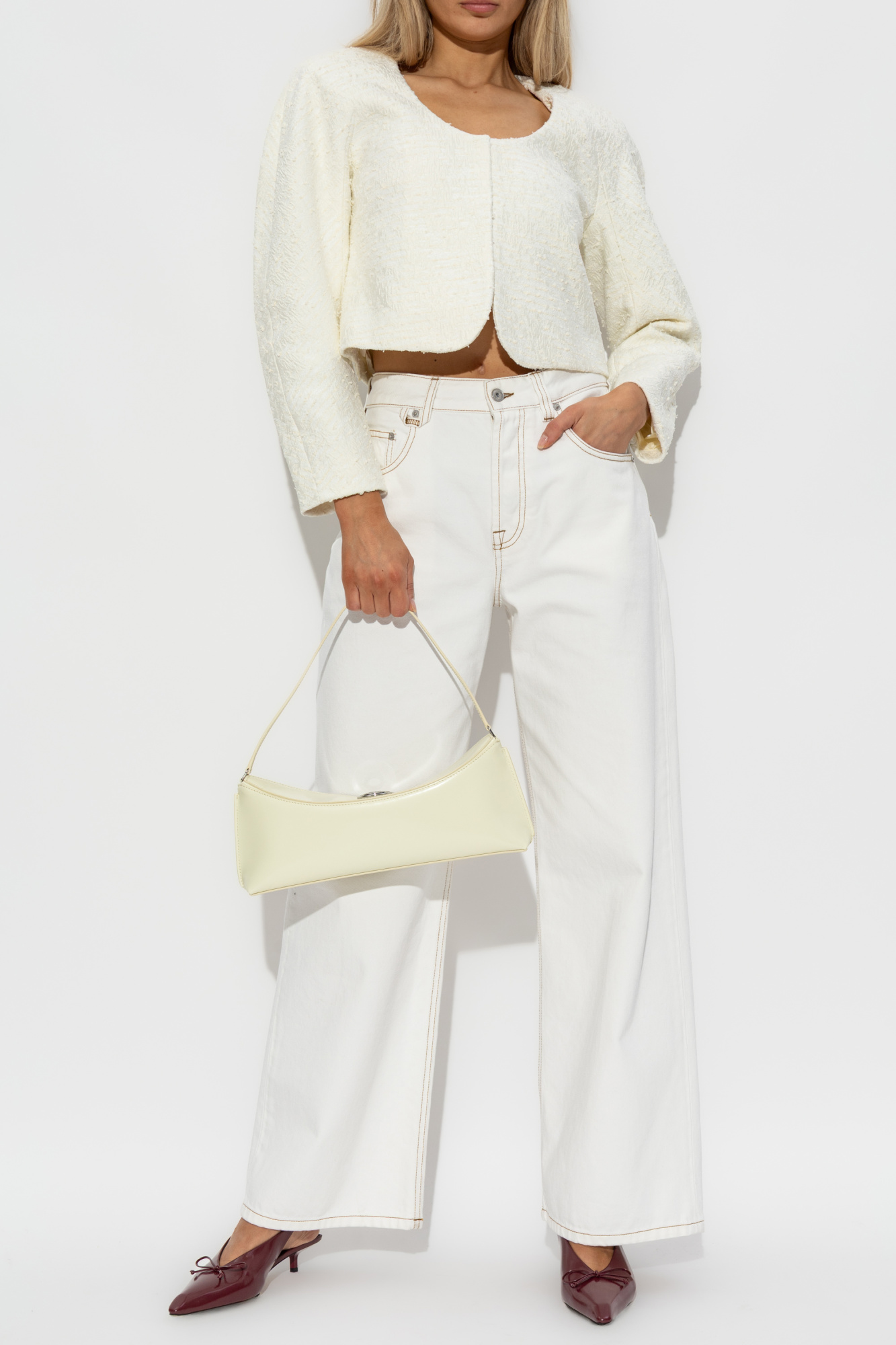 Patterned Blazer, Women's, Cream
