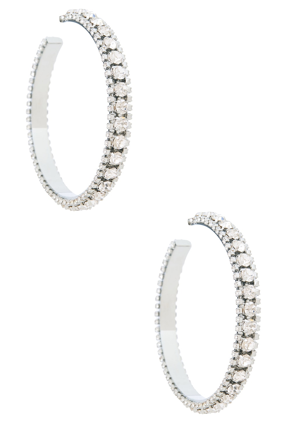 AREA Large Crystal Hoop Earring