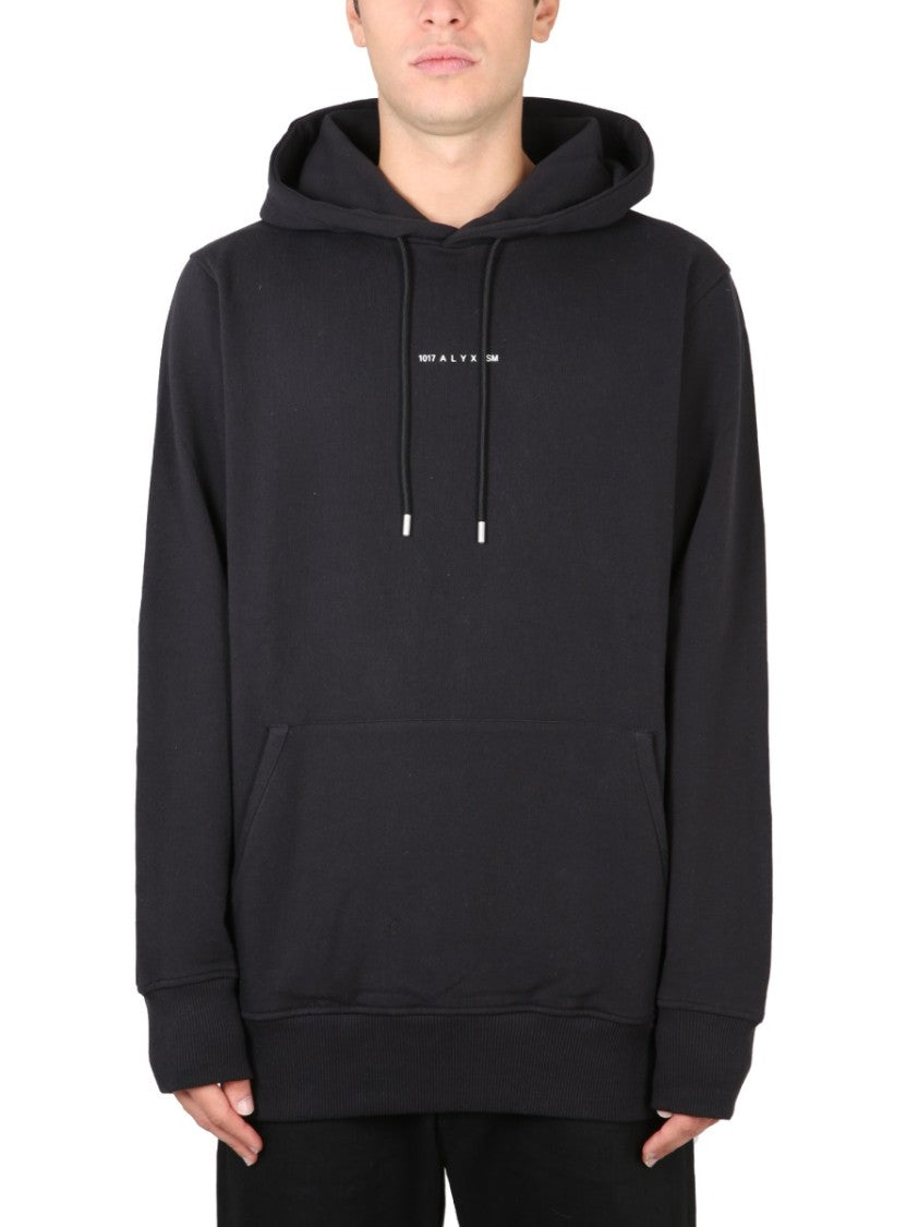 Black Hoodie With Drawstring Hood