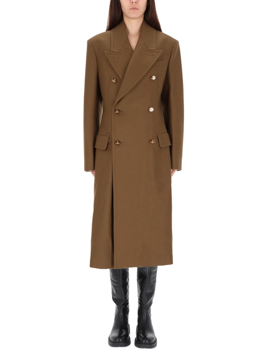 Double-breasted Wool and Cashmere Coat
