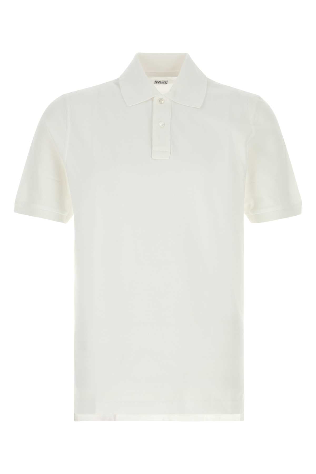 Piquet Cotton Polo Shirt — White