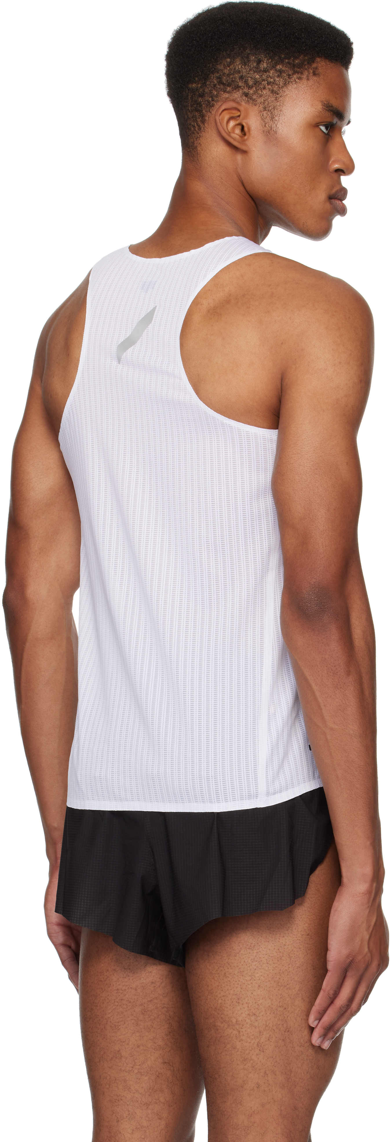 Soar Running White Race Tank Top