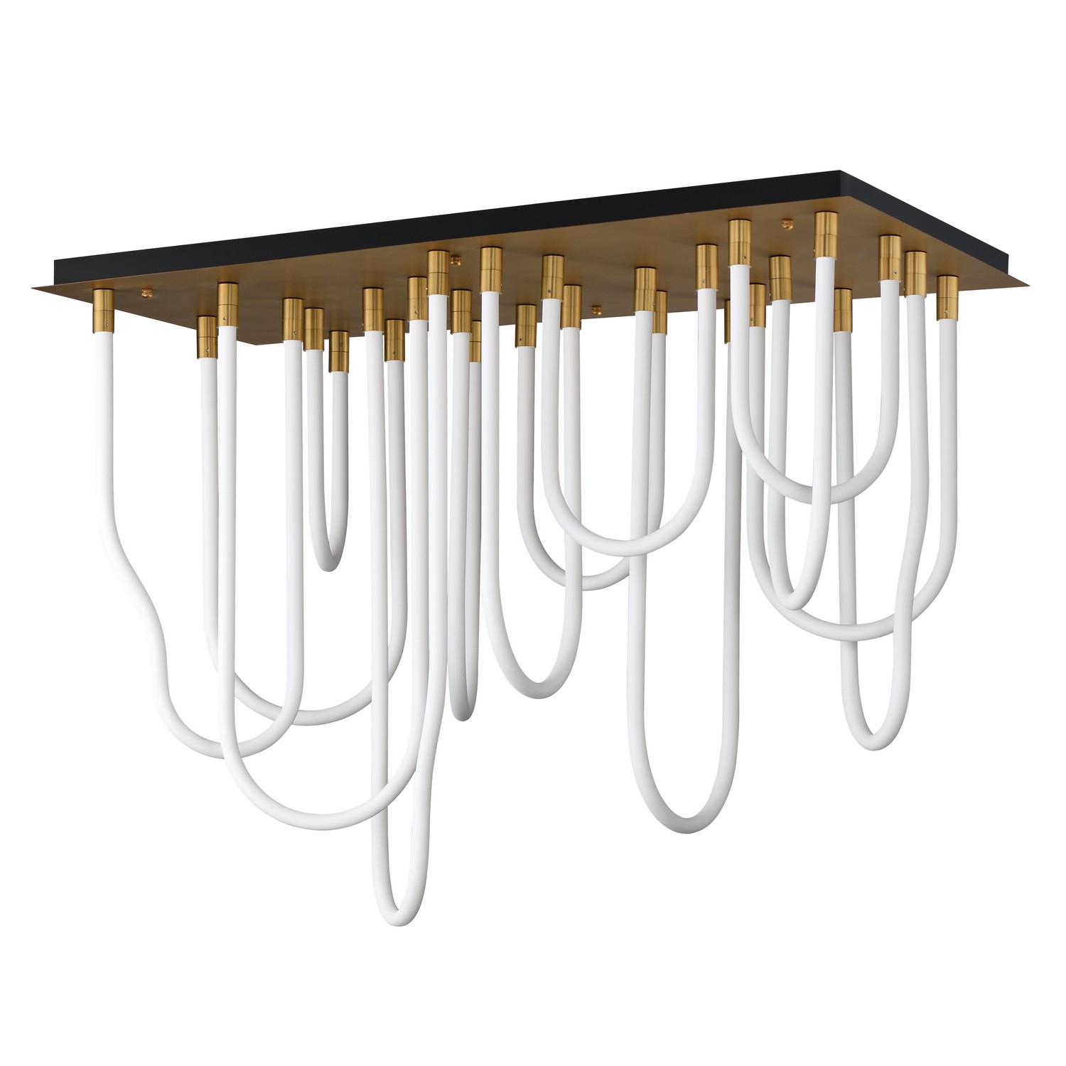 Natural Aged Brass LED Flush Mount from the Soleil Collection