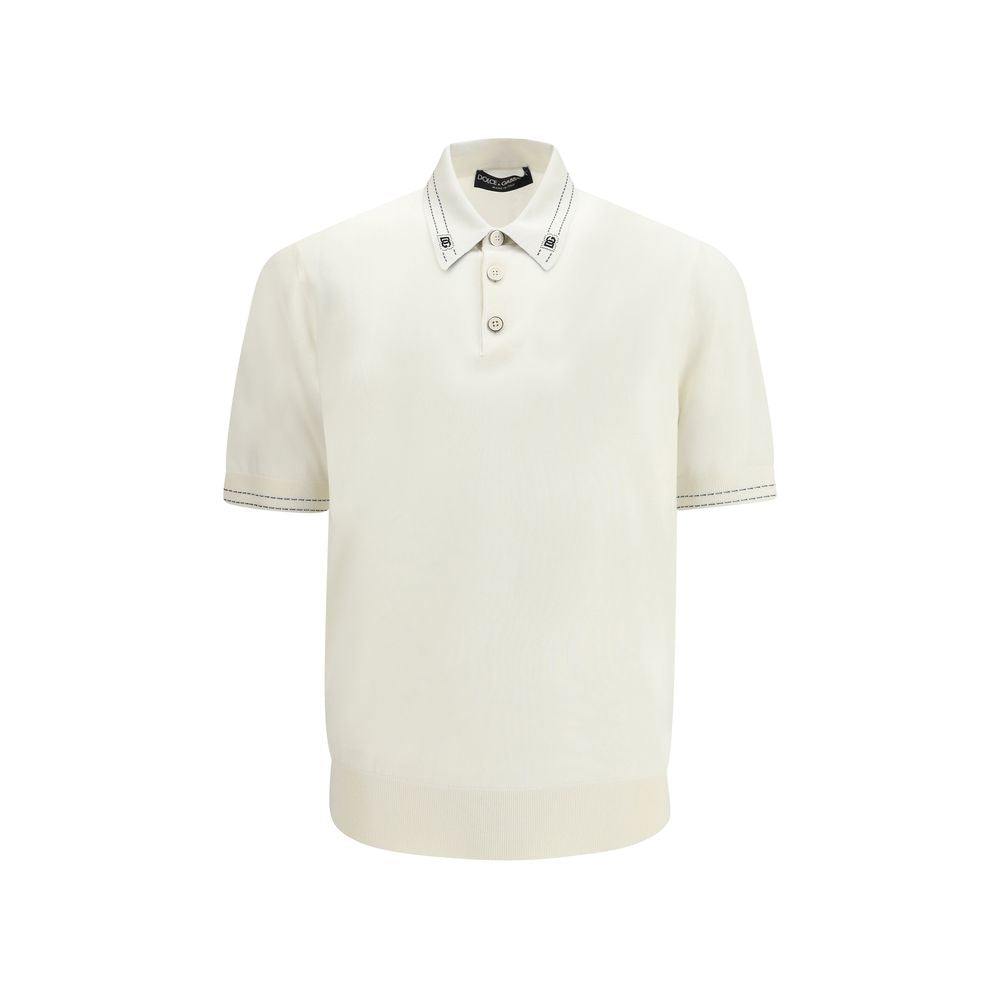 Silk Polo Shirt — Beige