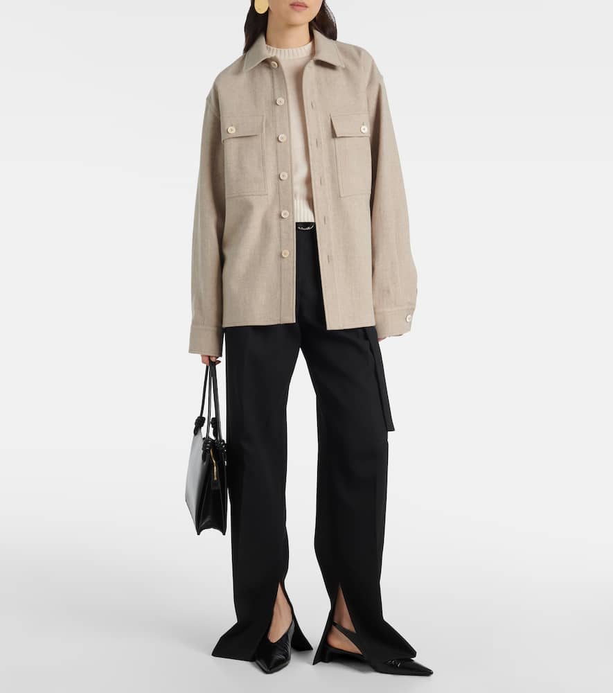 Virgin wool overshirt