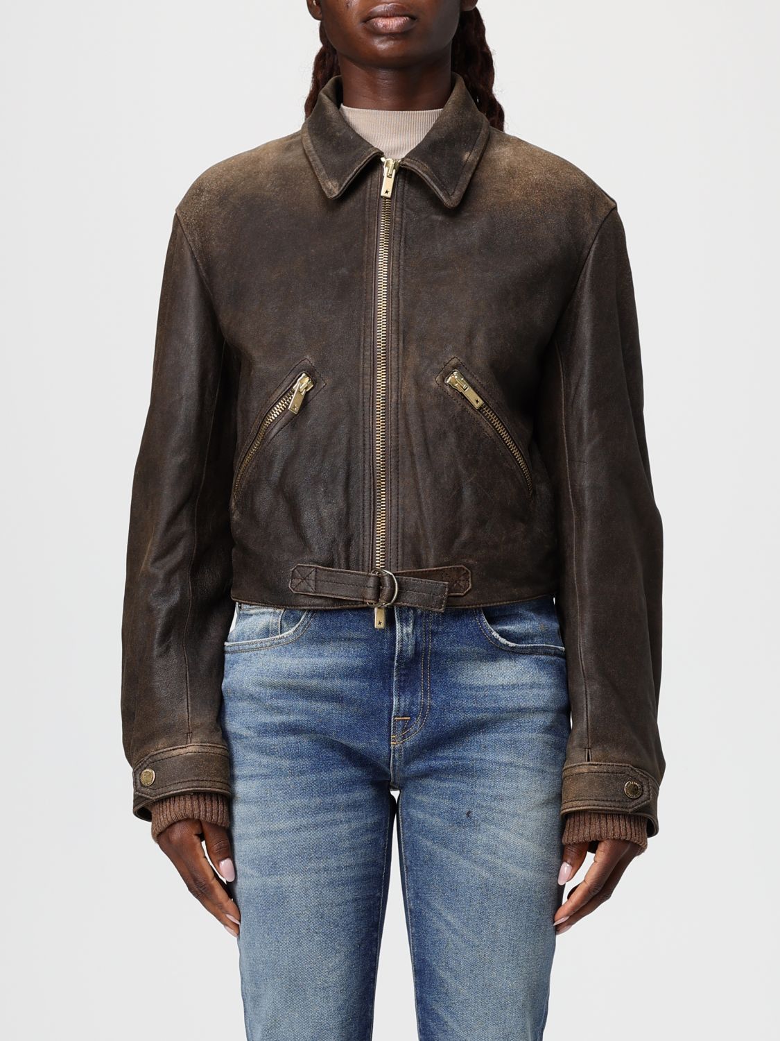Jacket Woman color Dark