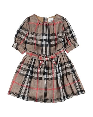 Burberry Kid Girl Kids' dress Camel Size 10 Silk, Elastane