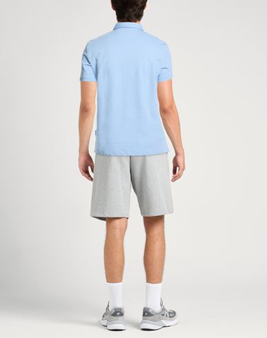 Man Polo shirt Light blue Size L Cotton