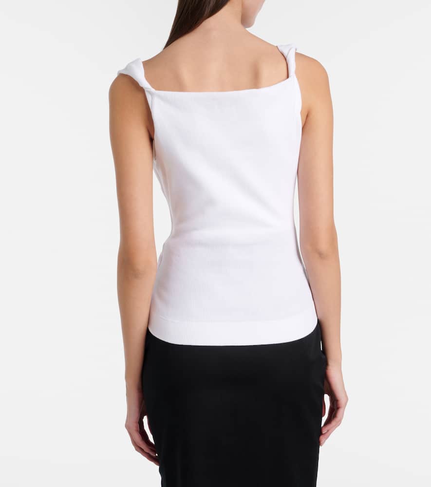 Anna cotton-blend jersey tank top