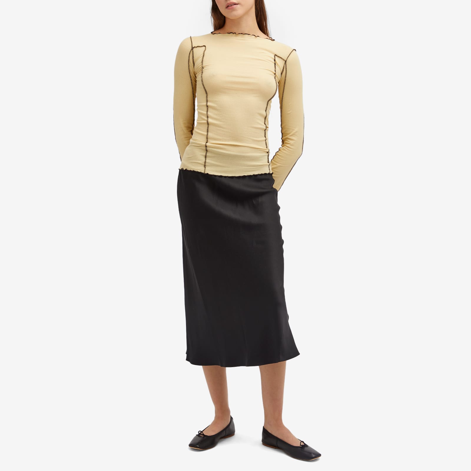Women's Omato Long Sleeve Top in Hen Yellow
