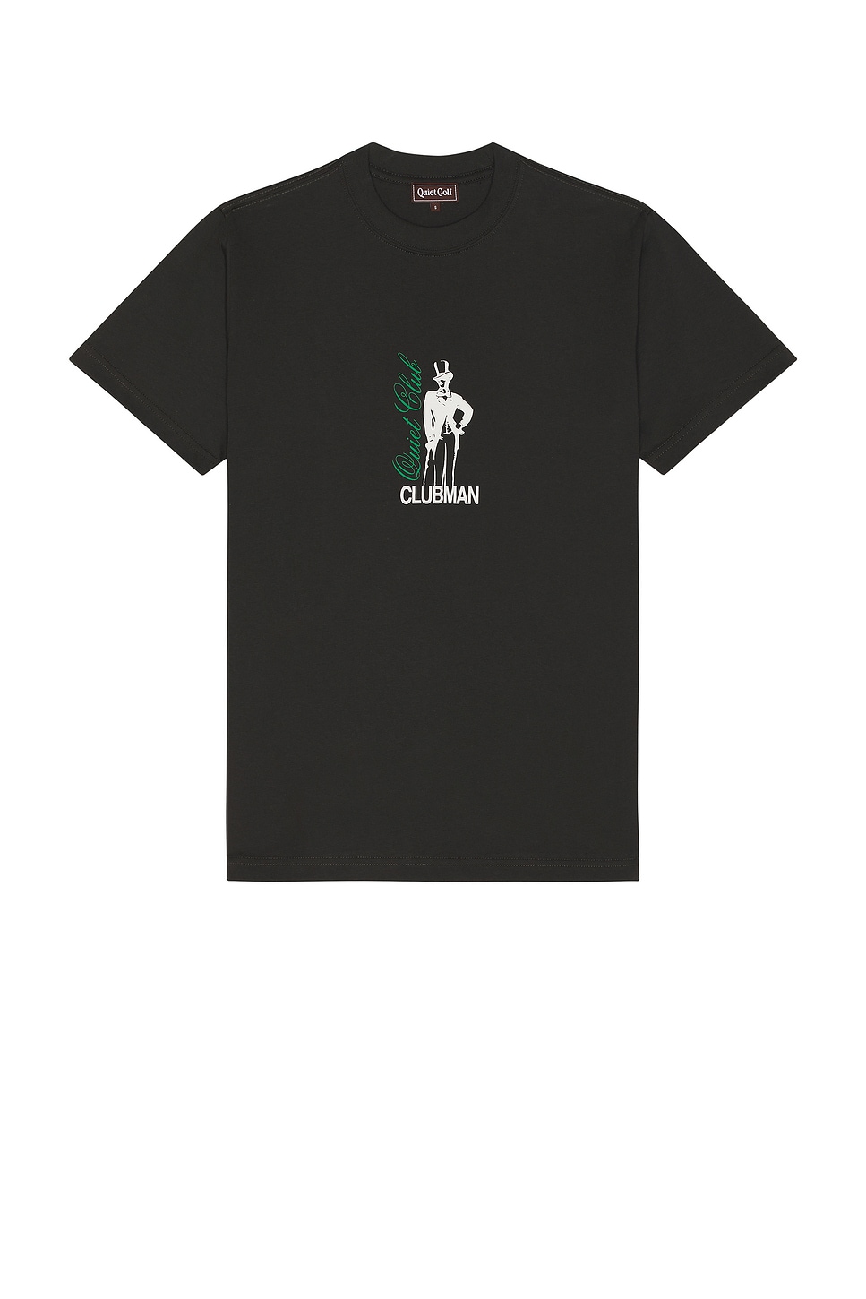 Quiet Golf Clubman Tee in Black.  XXL/2X. Also in L, M, S, XL/1X