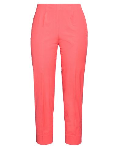 Woman Pants Coral Size 16 Cotton, Elastane