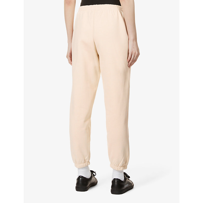 Womens Sand 365 Signature Mid-rise Organic and Recycled Cotton-blend Jogging Bottoms