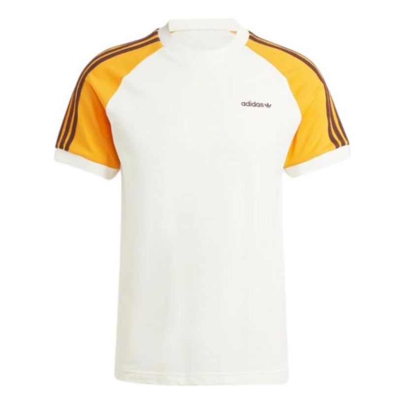 Originals '80s Premium 3-Stripes T-Shirt 'White Yellow' Asia Sizing