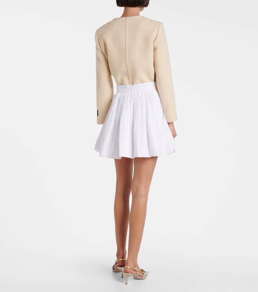 Cotton poplin miniskirt