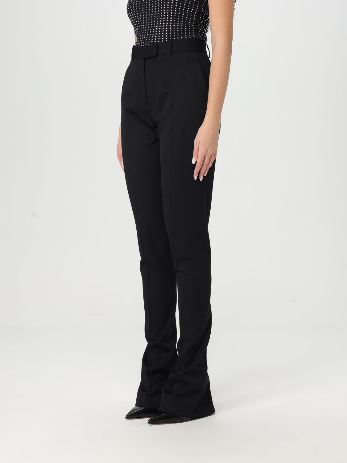 Virgin-wool tailored trousers - Neutrals