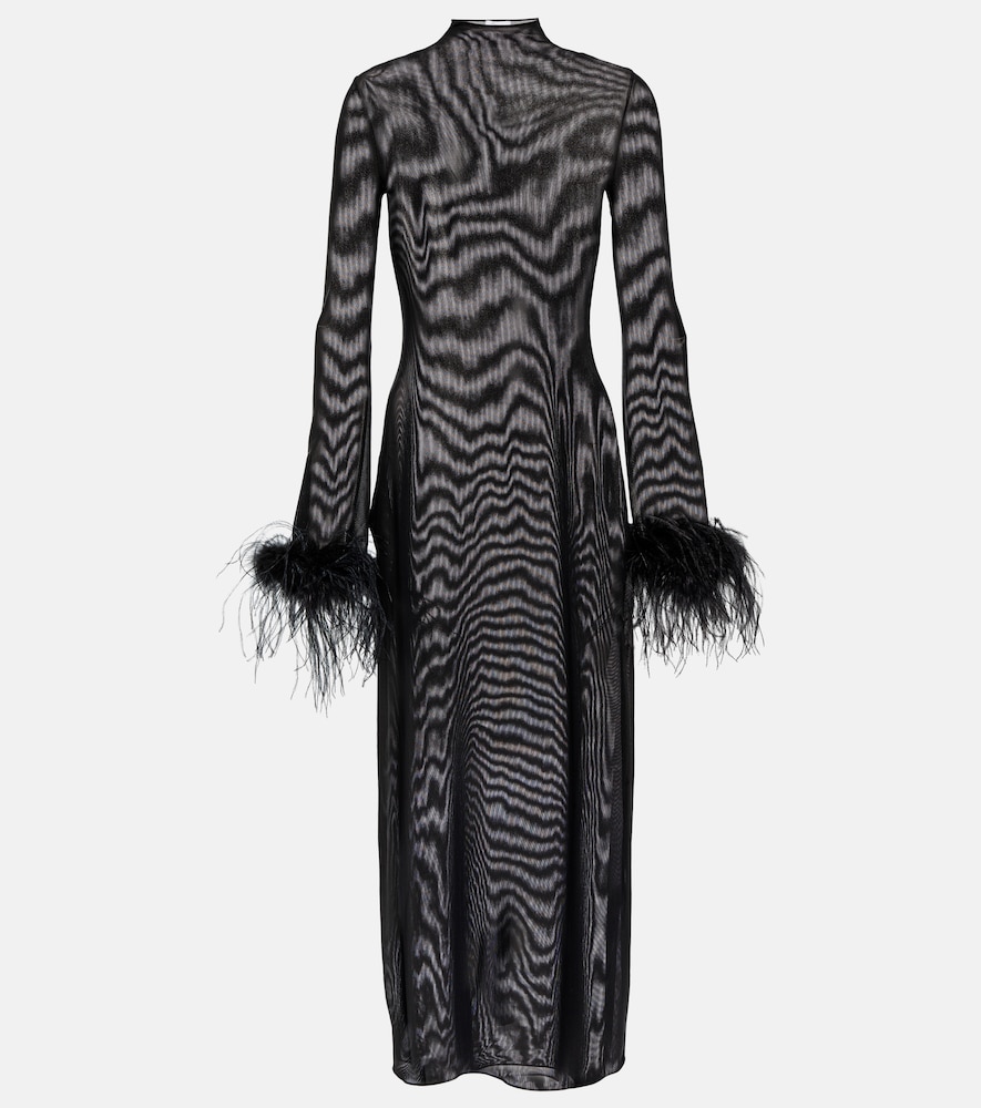 Lumière Plumage midi dress
