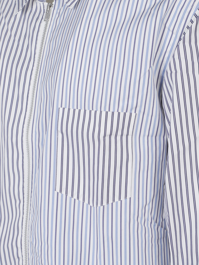 White Regular Stripes Shirt
