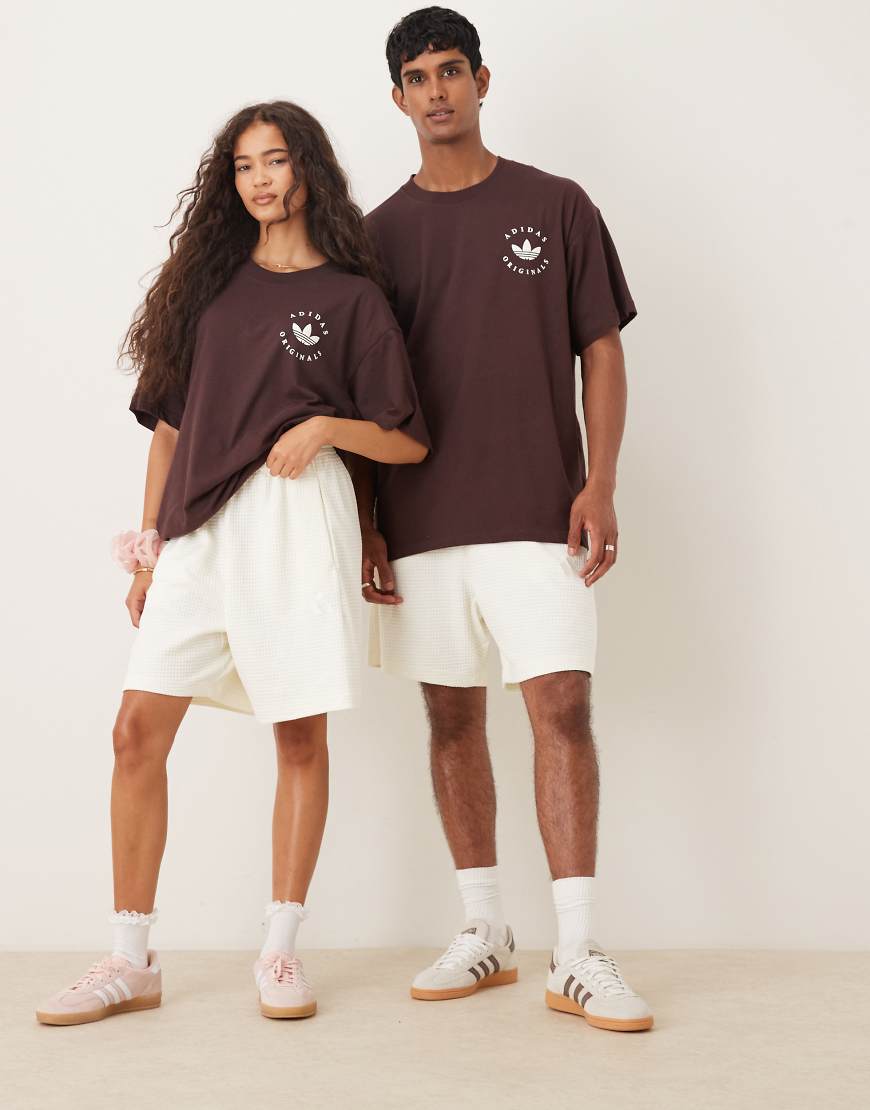 Adidas Sportswear waffle shorts in white