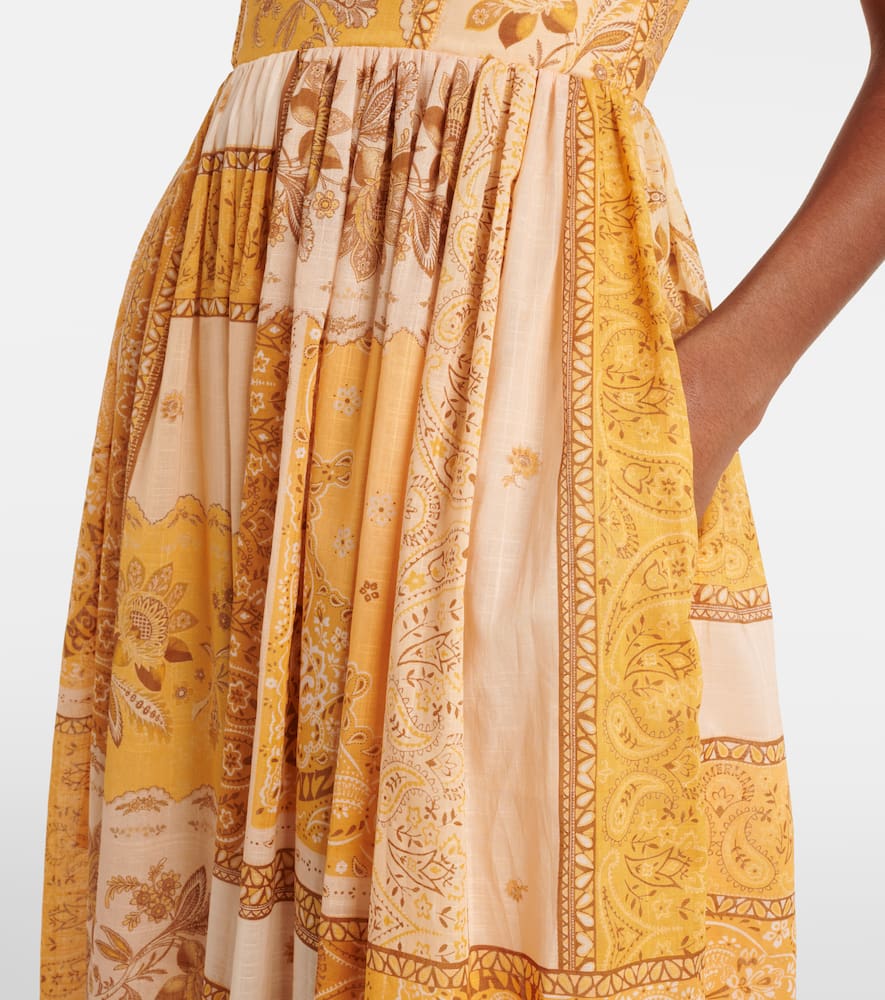 Lucky shirred cotton corset dress