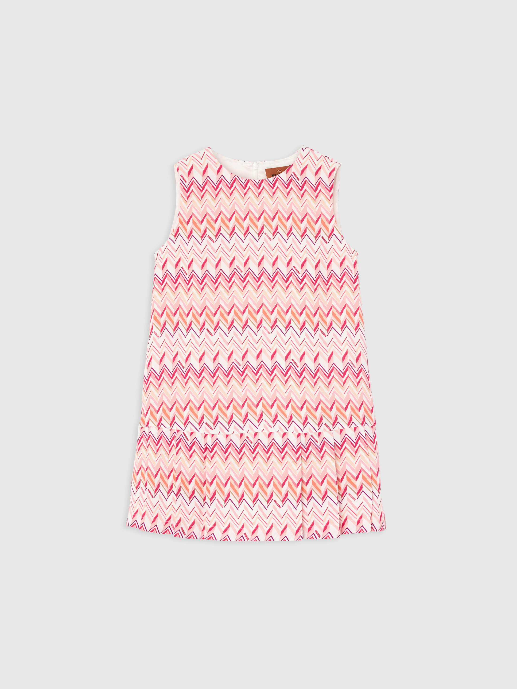 Missoni - Short dress with flounce in pure viscose, Girl, White