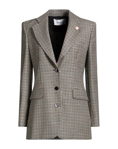 Woman Blazer Beige Size 6 Wool