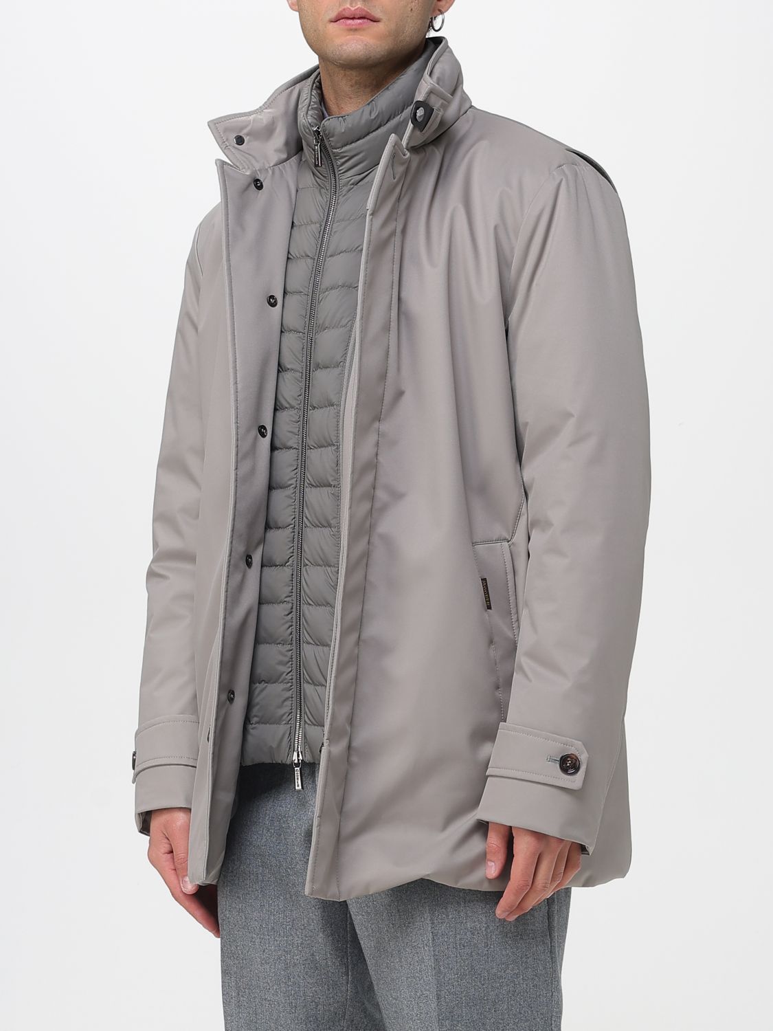 Coat Men color Grey