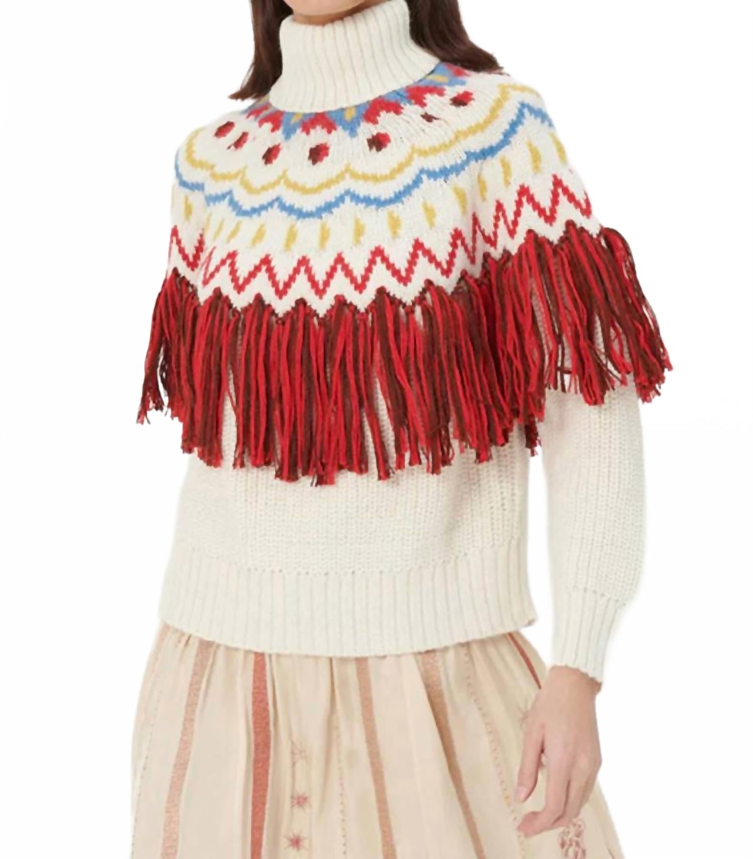 Hans Knitted Sweater In Cream