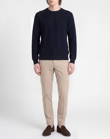 Man Sweater Midnight blue Size 40 Cotton