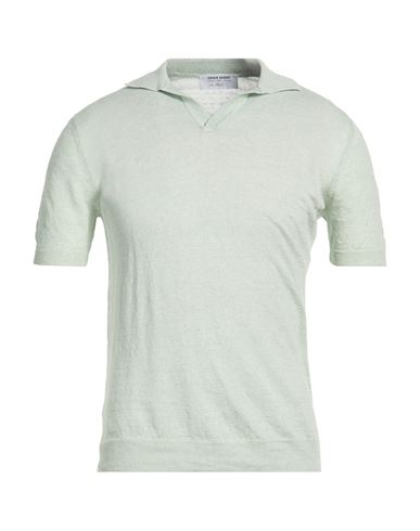 Man Sweater Light green Size 44 Linen
