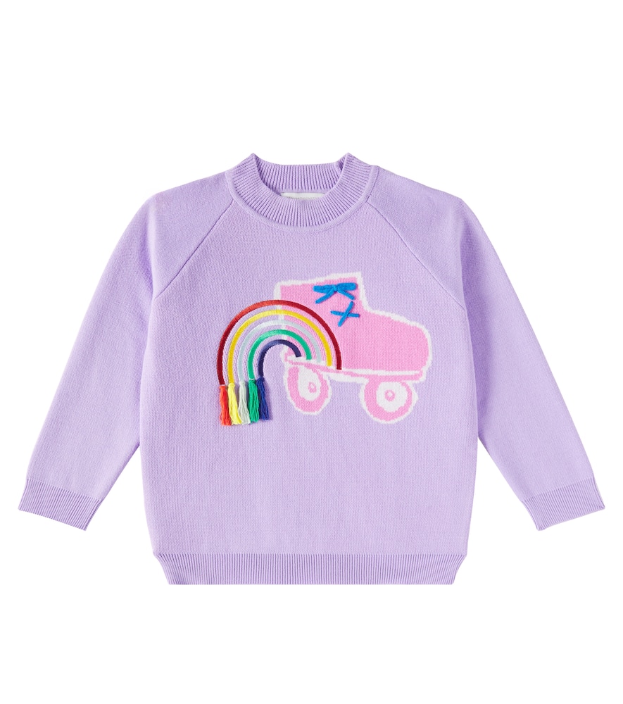 Stella McCartney Kids Embroidered cotton jersey sweatshirt