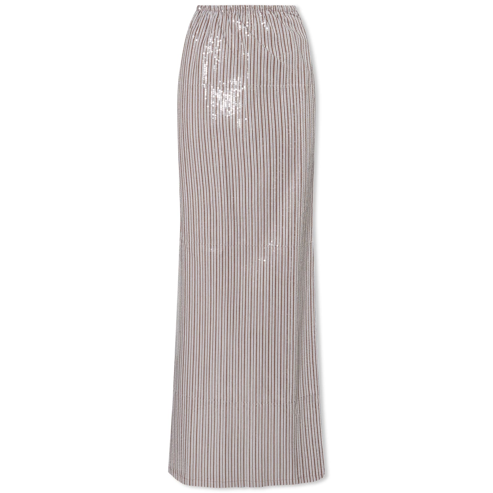 삭스 파츠 Women's Livia Sequin Skirt in Brown Stripe Sequin