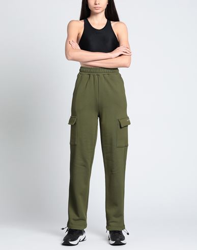 Woman Pants Military green Size S Cotton, Polyester