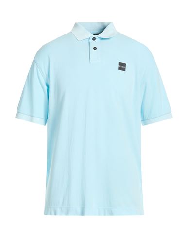 Man Polo shirt Sky blue Size XL Cotton, Elastane