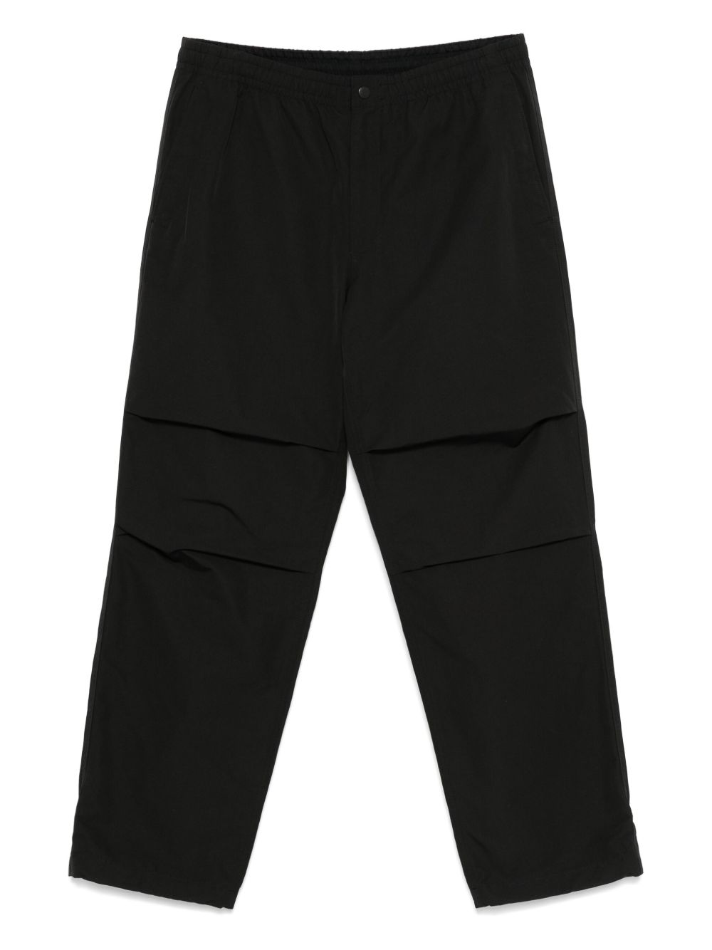 Cotton-blend loose-fit trousers - Black