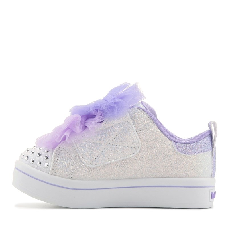 Kids' Twinkle Sparks Light Up Sneaker Toddler/Little Kid Shoes (White/Lavender)