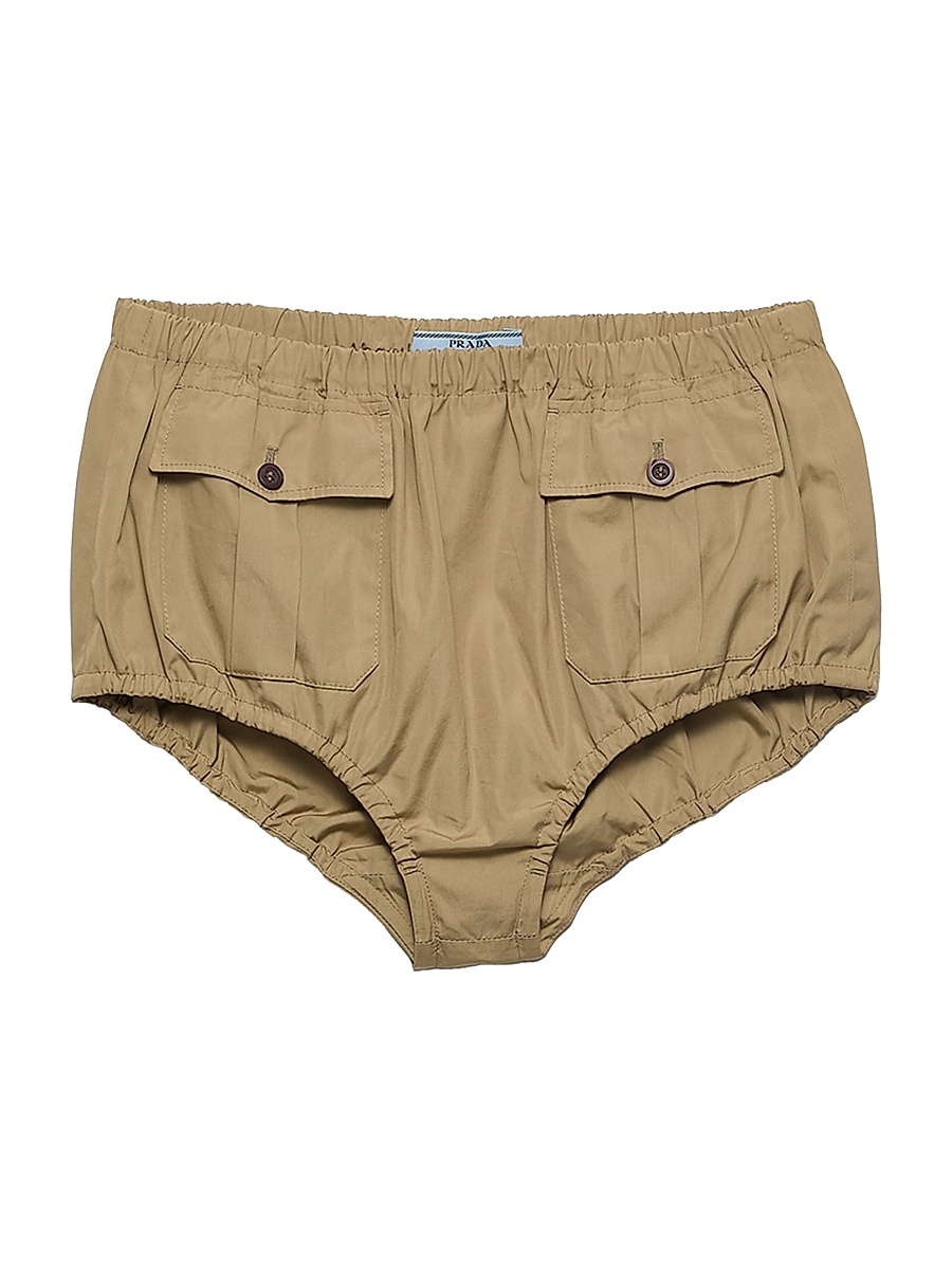 Women's Poplin Shorts - Beige Khaki