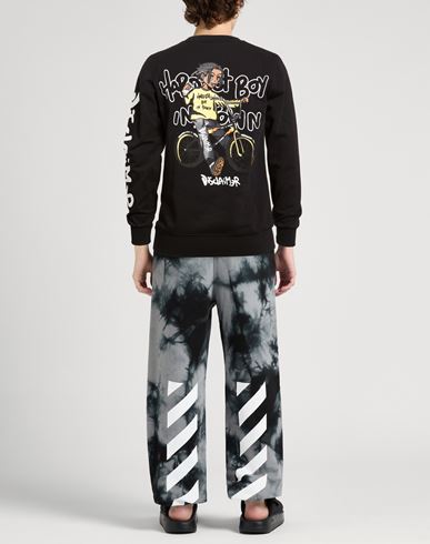 Man Sweatshirt Black Size M Cotton