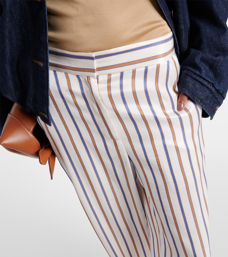 Grigore striped twill wide-leg pants