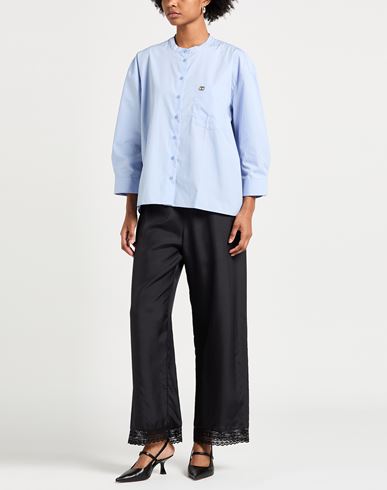 Woman Shirt Light blue Size 10 Cotton, Polyamide