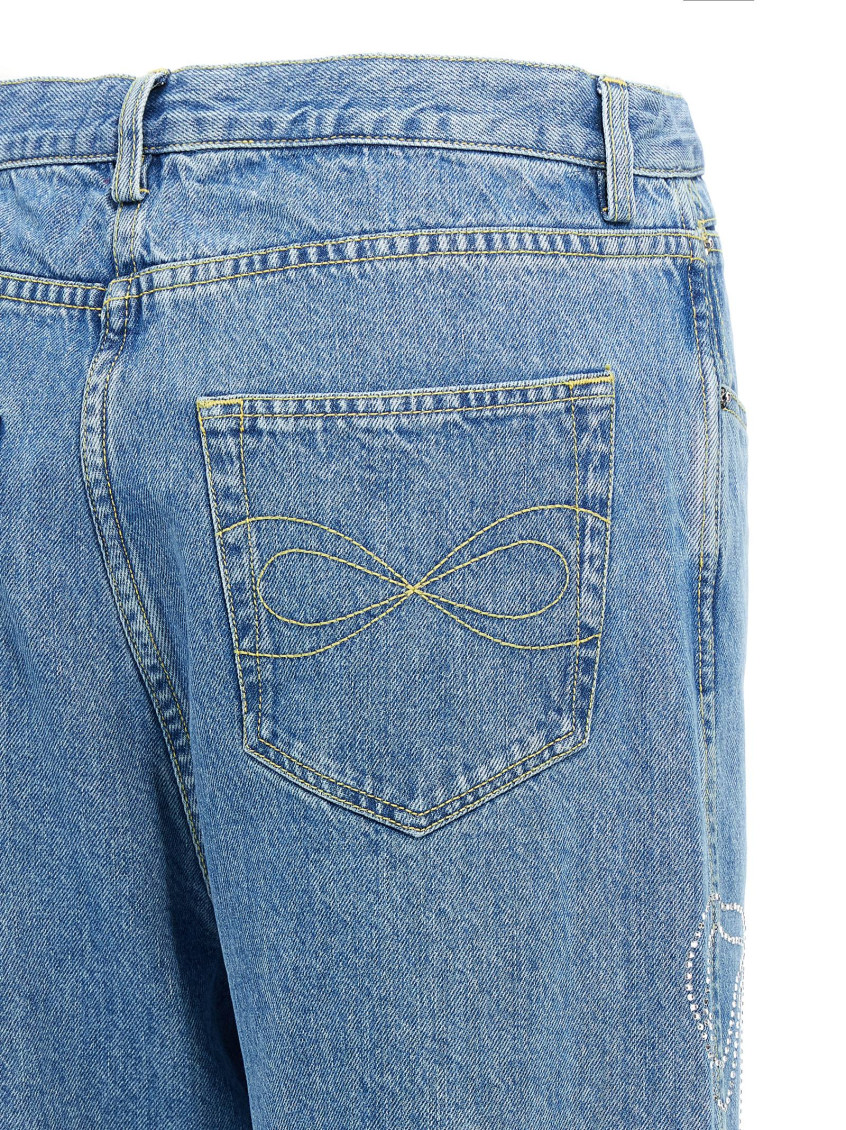 Crystal Ribbon Hot Fix Jeans