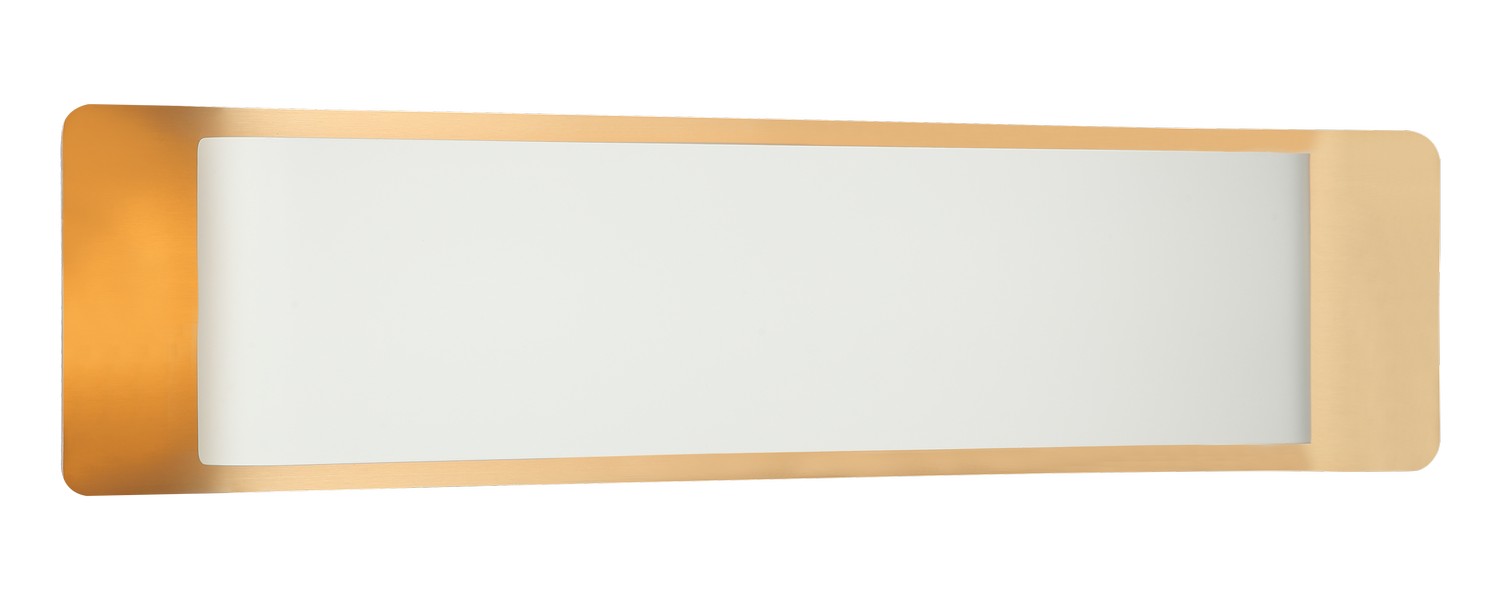 Kumilo 1-Light LED Wall Sconce in White with Aged Gold Bra