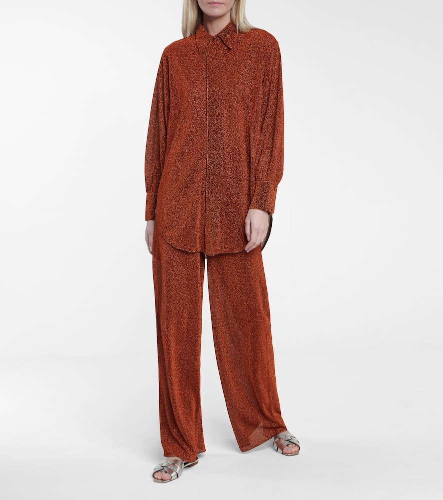 Oséree Lumière high-rise wide-leg pants